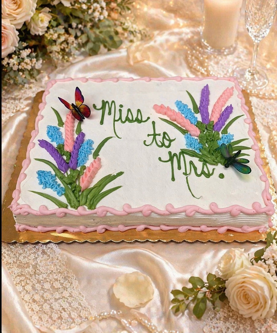 Cake- 1/2 sheet - Butter Cream Icing